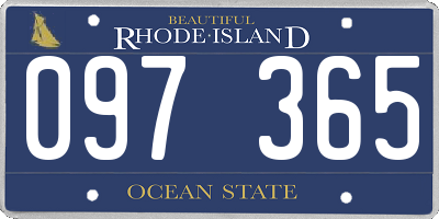RI license plate 097365