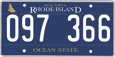 RI license plate 097366