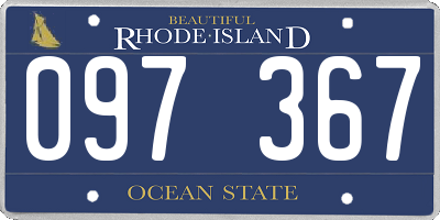 RI license plate 097367