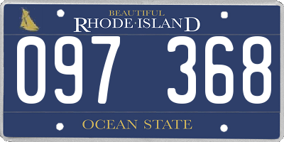 RI license plate 097368