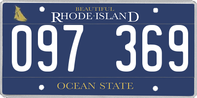 RI license plate 097369