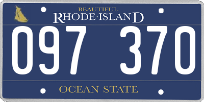 RI license plate 097370