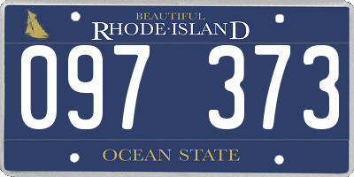 RI license plate 097373
