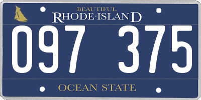 RI license plate 097375