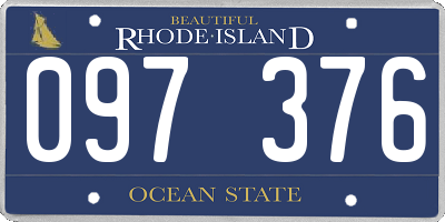 RI license plate 097376