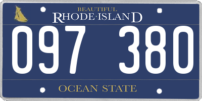 RI license plate 097380