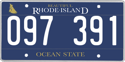 RI license plate 097391