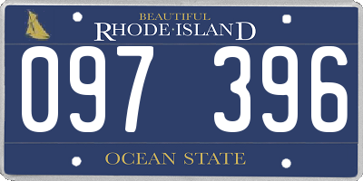RI license plate 097396