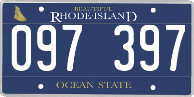 RI license plate 097397
