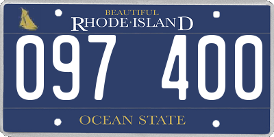 RI license plate 097400
