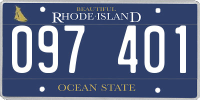 RI license plate 097401
