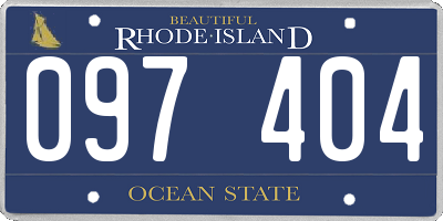 RI license plate 097404