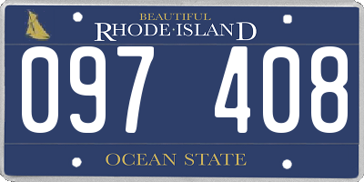 RI license plate 097408
