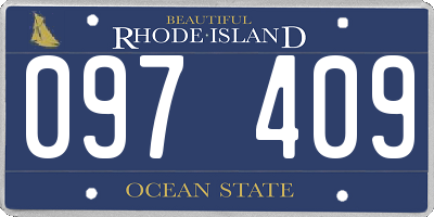 RI license plate 097409