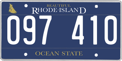 RI license plate 097410