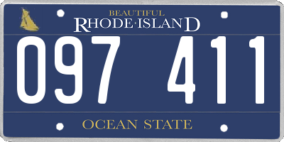 RI license plate 097411