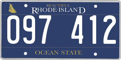 RI license plate 097412