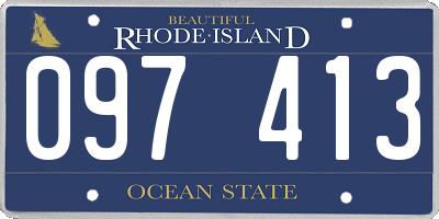 RI license plate 097413