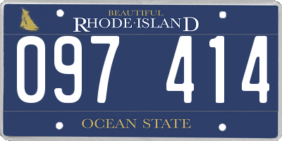 RI license plate 097414