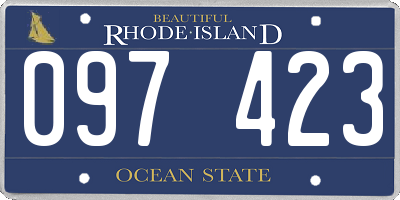 RI license plate 097423
