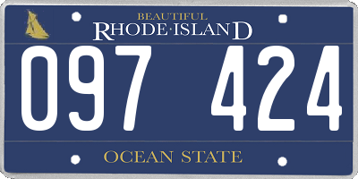 RI license plate 097424