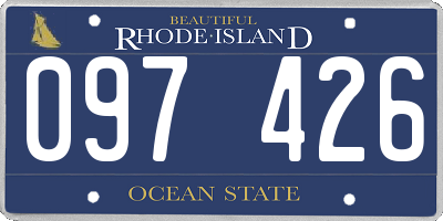 RI license plate 097426