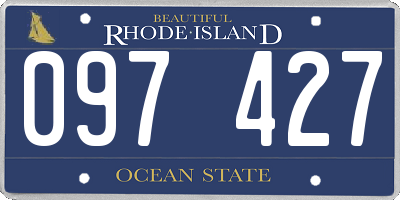RI license plate 097427