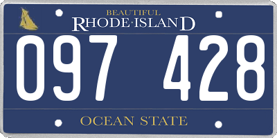 RI license plate 097428