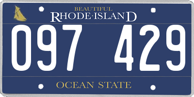 RI license plate 097429