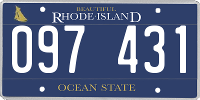 RI license plate 097431