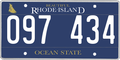 RI license plate 097434