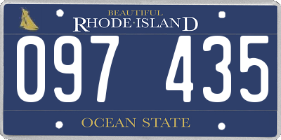 RI license plate 097435