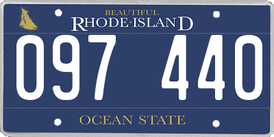 RI license plate 097440
