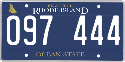 RI license plate 097444