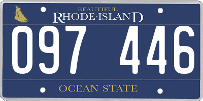 RI license plate 097446