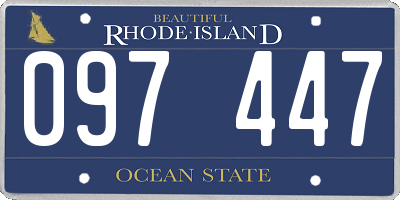 RI license plate 097447