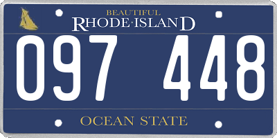 RI license plate 097448