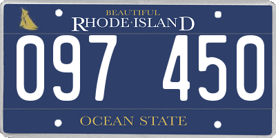 RI license plate 097450