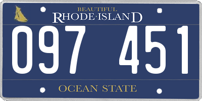RI license plate 097451