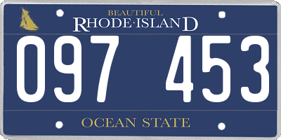 RI license plate 097453