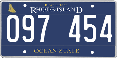 RI license plate 097454