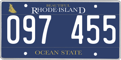 RI license plate 097455