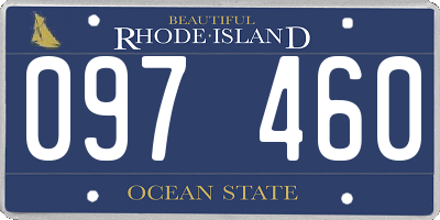 RI license plate 097460