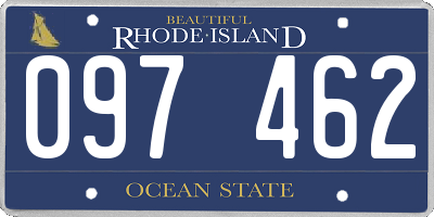 RI license plate 097462