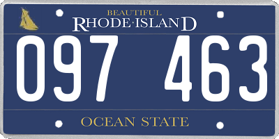 RI license plate 097463