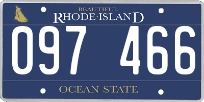 RI license plate 097466