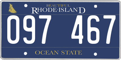 RI license plate 097467