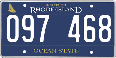 RI license plate 097468