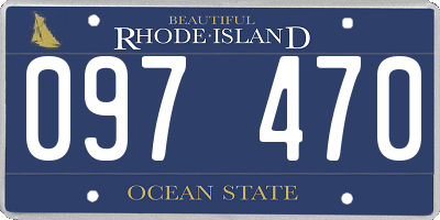RI license plate 097470
