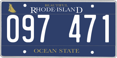 RI license plate 097471
